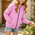 thumbnail image 6 of fatyb Fashion Hoodies for Boys Girls Full Zip up Sweatshirt Kids Comfortable Hooded Jacket with Pockets, 6 of 7