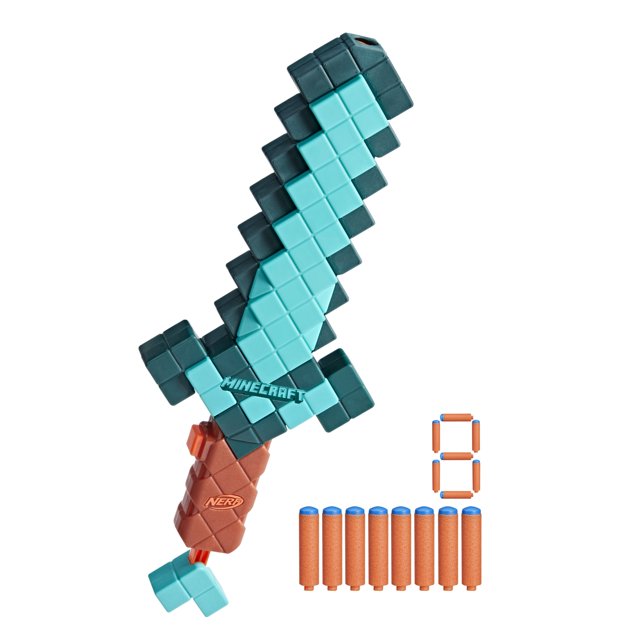 Nerf Minecraft, Épée à fléchettes, 8 fléchettes Nerf N1