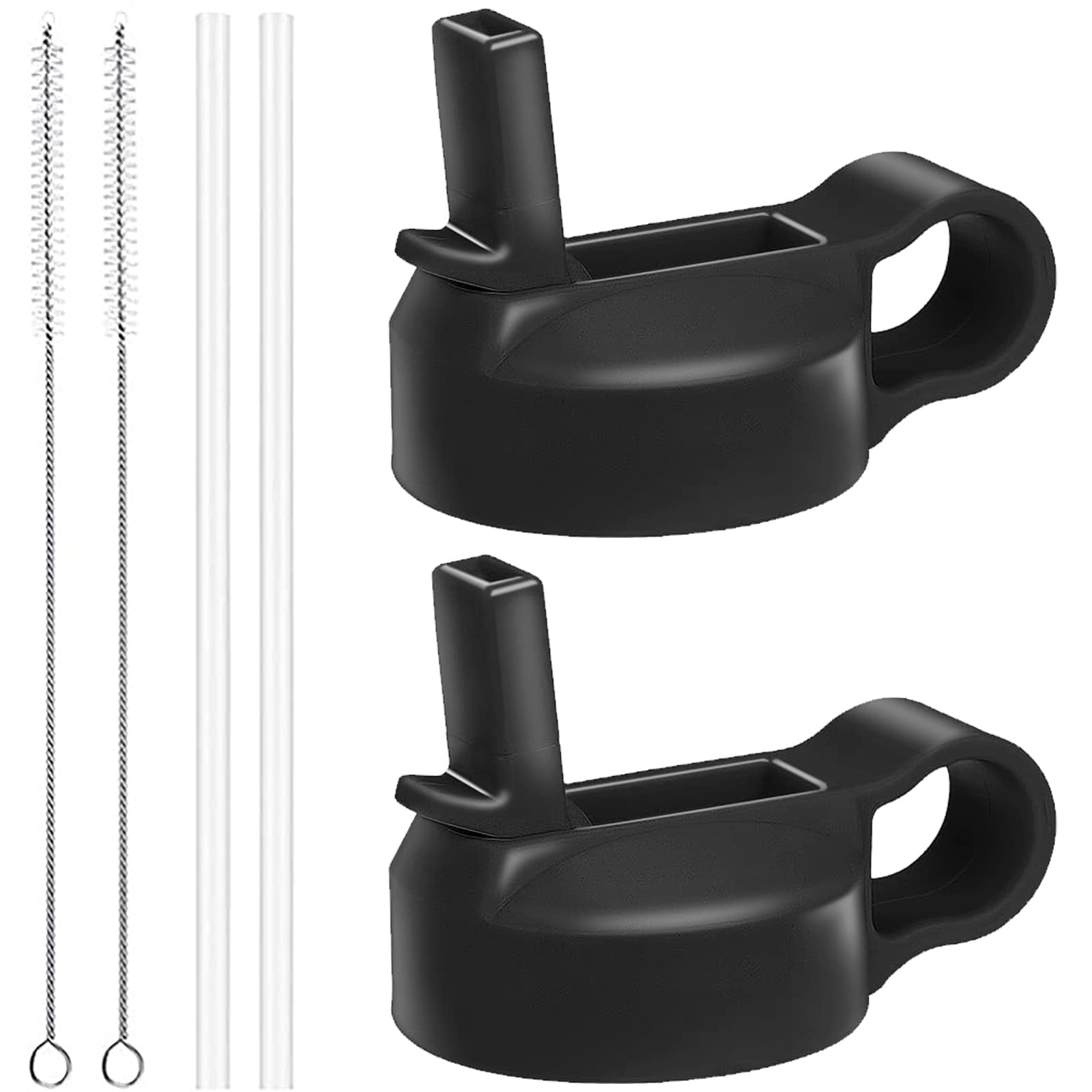 Wide mouth straw lid black 2025
