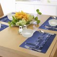 thumbnail image 4 of Ambesonne Usa Place Mats Set of 4, Chicago Skyline Night, Standard Size, Violet Blue, 4 of 6