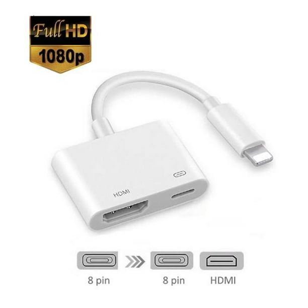 Lightning to HDMI Câble Adaptateur Numérique AV TV 1080P pour