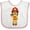 White and Pink, variant on Inktastic African American Girl, Girl Fireman, Firefighter Girls Baby Bib