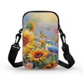 thumbnail image 2 of HELLHERO Sunflower Pattern Unisex Underarm Shoulder Bag Polyester Small Purse Women Adjustable Shoulder Strap Messenger Bag with Zipper Sling Bag for Casual Use, 2 of 7