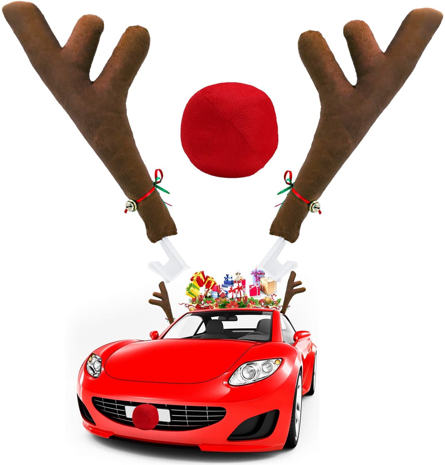 Car Decoration Kit Reindeer Antlers and Nose New Christmas 