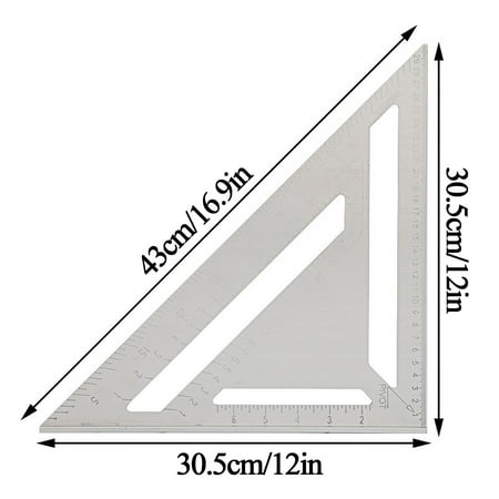 

KKCXFJX Tools&Home Improvement All Aluminum Alloy Ruler Metric Scale 180/300mm Woodworking Angle Ruler Gifts