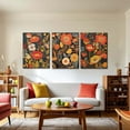 thumbnail image 2 of HFDF Boho Floral Wall Art Abstract Flower Canvas Prints Flower Mid Century Modern Botanical Painting Colorful Flowers Pictures Wall Decor Set of 3 for Living Room Bedroom Bathroomin 12x16inch Framed, 2 of 7