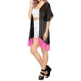 thumbnail image 5 of HAPPY BAY Women's Open Front Holiday Kimono Duster Cardigans XL-XXL Hot Pink_AB785, 5 of 5