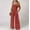 Red, variant on Yuwull Women's Casual Loose Overalls Jumpsuits One Piece Sleeveless Printed Wide Leg Long Pant Rompers With Pockets