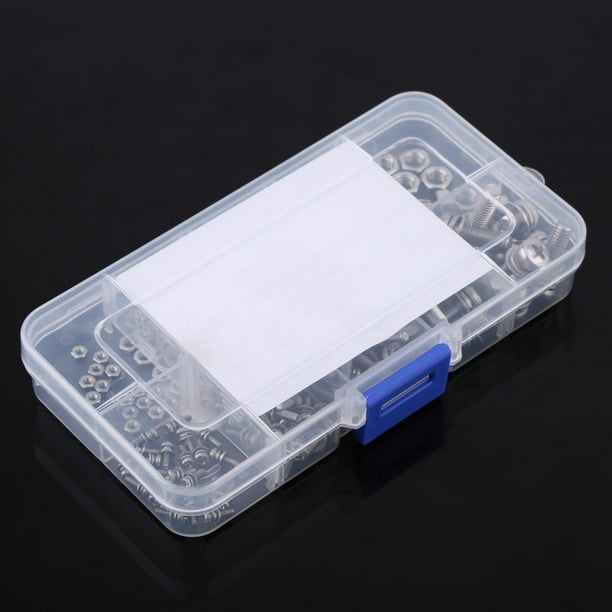 Kit surtido de 160 tornillos y tuercas de cabeza plana de acero inoxidable SS304 M2 M2.5 M3 M4 M5