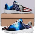 thumbnail image 3 of God Bless America Print Sneakers Lightweight Comfortable Running Shoes for Men Women White Size 13, 3 of 7