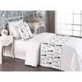 thumbnail image 2 of Giraffe Bed Runner Set, Minimal Animal Themed Pattern of Creatures and Written Funny Phrases, Decorative Bedding Scarf & a Pillow Sham for Hotels Homes, Twin, Taupe Coconut and White, by Ambesonne, 2 of 3