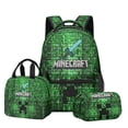 thumbnail image 2 of Mochila 3D de Minecraft, bolsa para el almuerzo, estuche para lápices, juego para niños, estudiantes, útiles escolares, varios estilos, 2 of 5