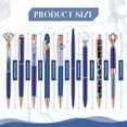 thumbnail image 2 of Set de 9 Bolígrafos Metálicos Azul Oscuro con Brillos Janmini, 2 of 7