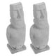 thumbnail image 3 of 2 figuras de cabeza de Moai de Isla de Pascua para decoración del hogar y jardín, escultura de cara abstracta para decoración de estantería de escritorio, estatua de piedra para decoración de mesa, 3 of 8