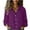 Purple, variant on Faux Linen Shirts Women Summer Tops for Women 2025 Collared Long Sleeve Going Out Shirt Polyester Vacation Button Down Casual Business Tops