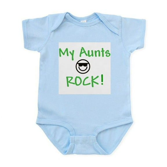 CafePress - My Aunts Rock Infant Bodysuit - Baby Light Bodysuit, Size Newborn - 24 Months