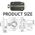 thumbnail image 4 of 2/4/6/XPairs Nema L6-30P L6-30R Set 30 A 250 VMale Female Twist Lock 3 Wire Plug, 4 of 13