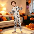 thumbnail image 7 of Matching Halloween Family Pajama Set Halloween Spooky Printed Design Soft Breathable Long Sleeve Set for Adults Family Sleepwear Spooky Nightwear Party PJs Outfit Halloween Gifts, 7 of 7