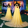 thumbnail image 1 of 2Packs Halloween Decorations Outdoor, Cute Halloween Decorations Indoor, DIY Ghost Kit Decor with Witch Hat Remote for Front Porch Yards Gardens Lawn with Remote Control LED String Lights, 1 of 4