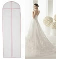 thumbnail image 4 of Wedding Dress Garment Bag - 71" Garment Bags for Travel & Hanging Clothes or Storage Preservation - Wedding Dress Bag for Gowns Long with 20" Gusset for Puffy Bridal Gowns Cover(Pink- 10 pcs), 4 of 9