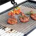 thumbnail image 4 of BBQ Grill Mat 12 by 16-inch Non-Stick Mesh Sheet for Outdoor Grilling and Baking with Cuttable Material designed for Easy Cleaning Food Surfaces A051 Brown, 4 of 5