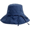 thumbnail image 5 of CoCopeaunts Women Bucket Hat with Bow Lace Up Spring Summer Cotton Visor Foldable Portable Outdoor Beach Female Fishermen Hat, 5 of 8