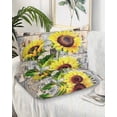 thumbnail image 2 of Sunflowers Pillow Covers King Size 2 Pack, Botanical Floral Farmhouse Retro Wood Grain Soft Bed Throw Pillowcases Breathable Cooling Long Lumbar Body Pillow Sham Cover for Bed Sofa 20''x36'', 2 of 7