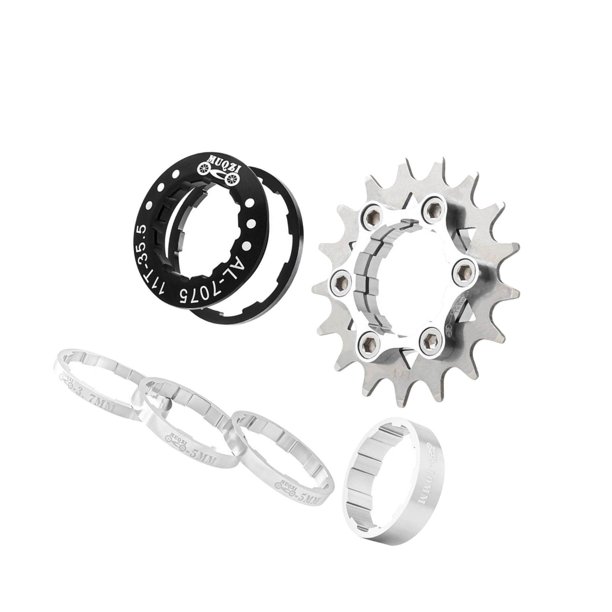 Single 1 Speed Cassette Cog Fixed Gear Conversion Set Ring Fixed Gear