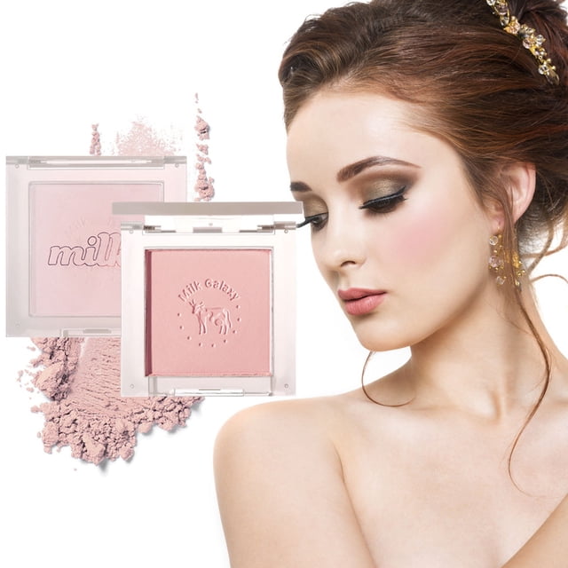 Milk Galaxy Soft Mist Plate Small And Portable Natural Nude Makeup Paste Milk Tea Rouge Light Luxury Powder Bright , Makeup White Blusher