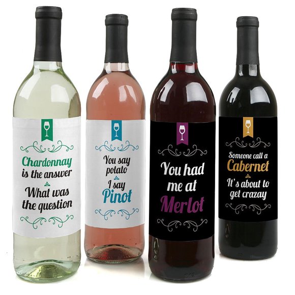 Amusing wine labels