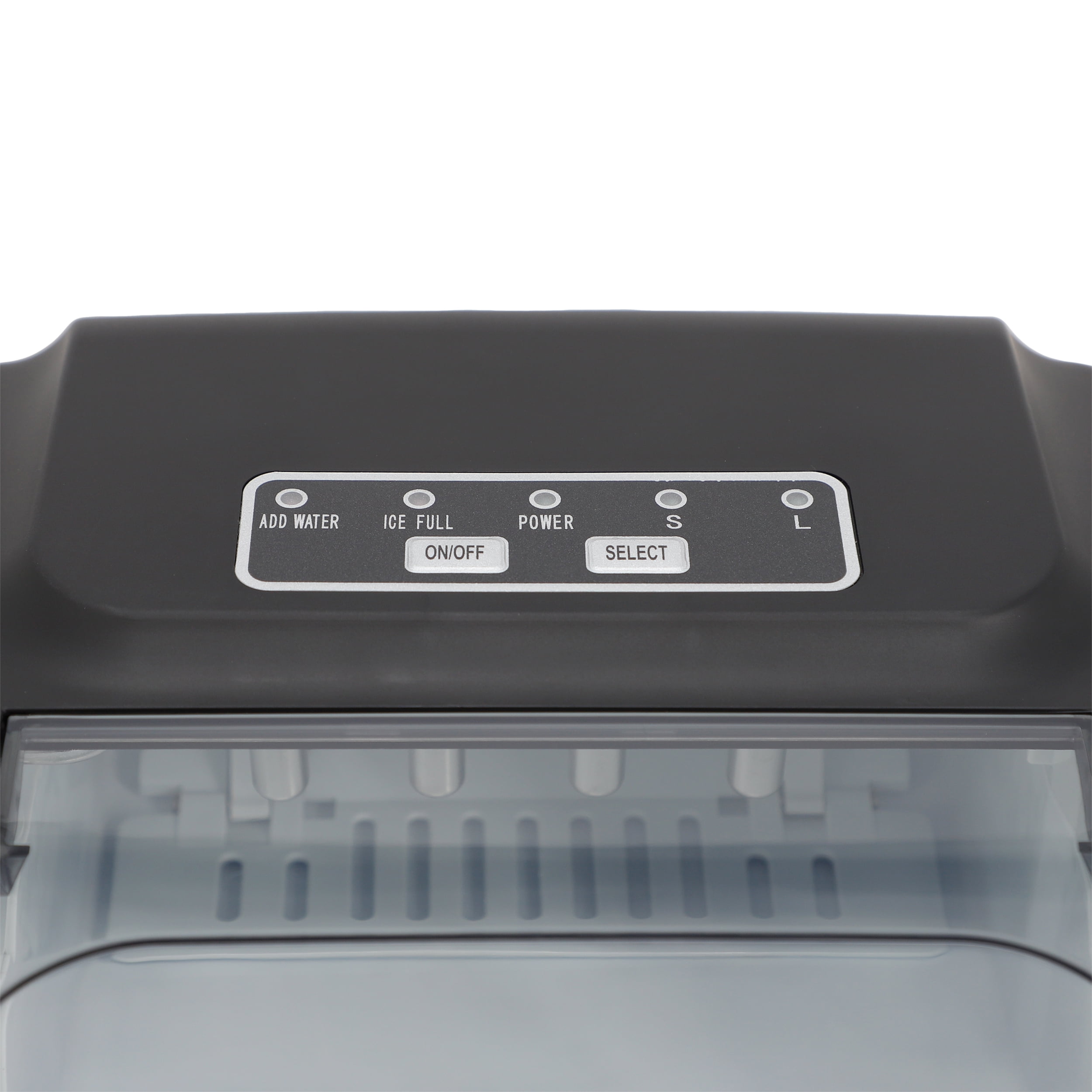 MegaChef 26 Pound Countertop Bullet Ice Maker in Black with Basket and Scoop