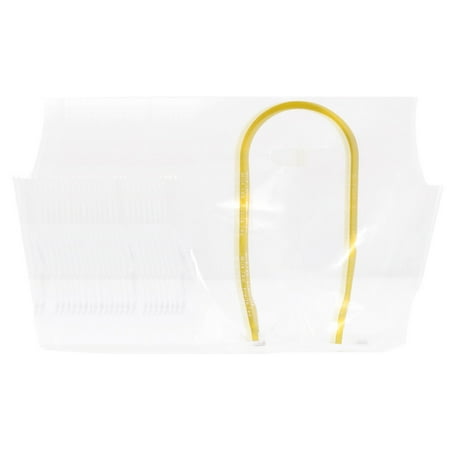 

50pcs Tea Milk Takeaway Handbags PE Transparent Coffee Drinks Disposable Takeout Bags Carry Bags (Double Cup - Golden Edge)