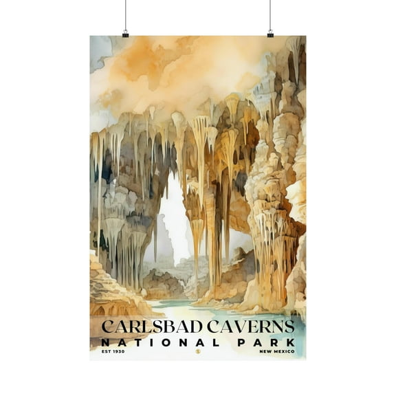 ELNEIT - Carlsbad Caverns National Park Poster, Unframed Matte Paper, S04