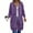 Purple, variant on GaThRRgYP Lightweight Winter Outerwear Jacket Ladies Autumn,Women's Casual Loose Solid Color Pocket Long Sleeved Double Zipper Hooded Sweatshirt Top Coffee S