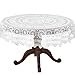thumbnail image 3 of SARO 869.E36R 36 in. Round Handmade Crochet Cotton Lace Table Linens - Ecru, 3 of 4