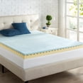 thumbnail image 2 of Priage  4" Swirl Gel Memory Foam Mattress Topper, 2 of 5