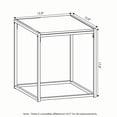 thumbnail image 3 of Furinno Camnus Side Table, Black End Table with Metal Frame, Square Open Frame Night Stand, Bedside Table, Easy Assembly, for Living Room, Bedroom, Dark Americano, 3 of 5