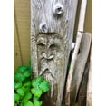thumbnail image 2 of Grayscale 12x14 Gold Ornate Wood Framed with Double Matting Museum Art Print Titled - Wooden Face II, 2 of 4