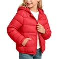 thumbnail image 5 of Bixock Toddler Girls Puffer Jackets Girls Winter Coats Kids Padded Coat Outerwear Long Sleeve Hooded Zip Light Thermal Winter Jacket for Kids 1-8Years, 5 of 7