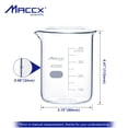 thumbnail image 4 of Vaso de vidrio Maccx BKL400-012, 400 ml, borosilicato 3.3, paquete de 12, 4 of 7