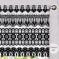 thumbnail image 2 of Boho Curtains 27 Inches Wide 36 Inches Length 2 Panels Black White Bohemian Rod Pocket Window Curtain Valances Modern Geometric Printed Curtains for Kitchen Bathroom, 2 of 6