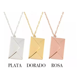 thumbnail image 5 of Collar Carta Sobre Mensaje Grabado VBG Acero Inoxidable Color Oro, 5 of 5