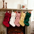 thumbnail image 5 of Bow Christmas Stockings, 17.72Inch Christmas Stocking Hanging Christmas Tree Decorations for Fireplace Holiday Festival Party Hanging Ornaments Gift Bags, 5 of 5