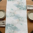 thumbnail image 5 of Vintage Oil Light Table Runner, Spring Flowers Leaves Candles Country Washable Cotton Linen Table Runners 108 Inches Long, Dresser Scarf Runner for Dining/Living Room/Kitchen/Square Tables 13''x108'', 5 of 9