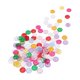 thumbnail image 5 of 100 botones de plastico mixtos, botones artesanales de 2 agujeros de costura, cortes de cortes, Flor clara, 5 of 7