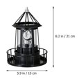 thumbnail image 2 of Faro LED con energía solar, lámpara giratoria de 360 grados, decoración para jardín al aire libre, 2 of 2