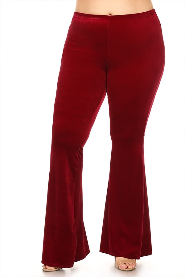 women's plus size velvet pants