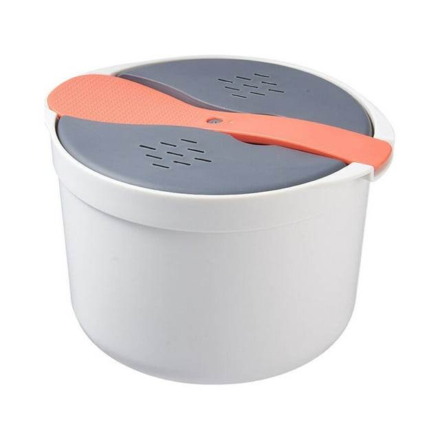 facefd Home Office Hotel Portable Microwave Oven Rice Cooker Food Grade Steamer Pot Household Cookware Kitchen Gadget Orange