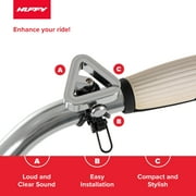 Huffy Modern Ring Bell, Fits Handlebars 22.2-31.8 mm, Easy to Attach, Silver, Unisex