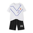 thumbnail image 2 of Cethrio Boys Outfit Sets, Basketball Quick-Dry Sports Summer Shirts and Shorts Set White Size 13-14 T, 2 of 6